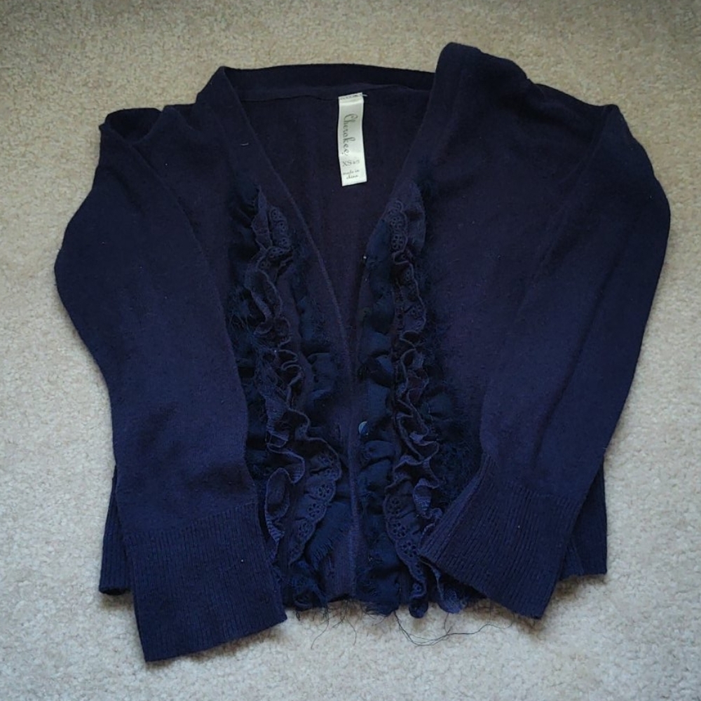 Navy blue cardigan girls